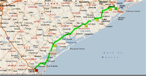 fastest route to corpus christi texas